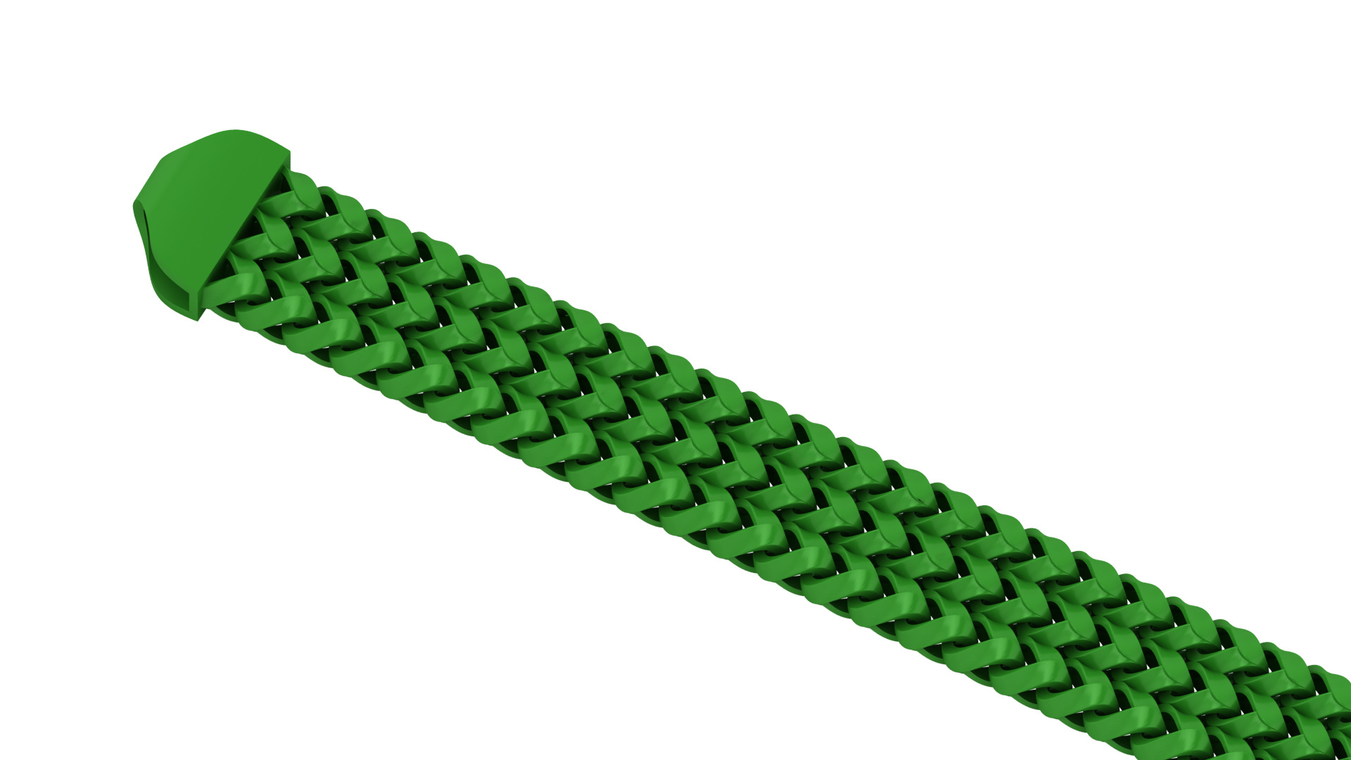 10MM STRICK 3 Line Franco Chain or Bracelet 3D print model_4