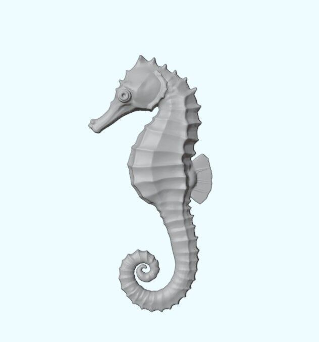 Seahorse Realistic Marine Figurine Free 3D print model_6
