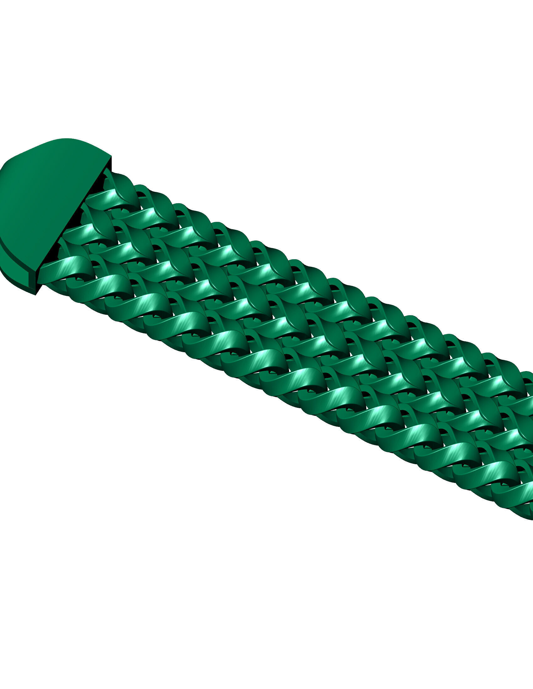 14MM STRICK 3 Line Franco Chain or Bracelet 3D print model_1