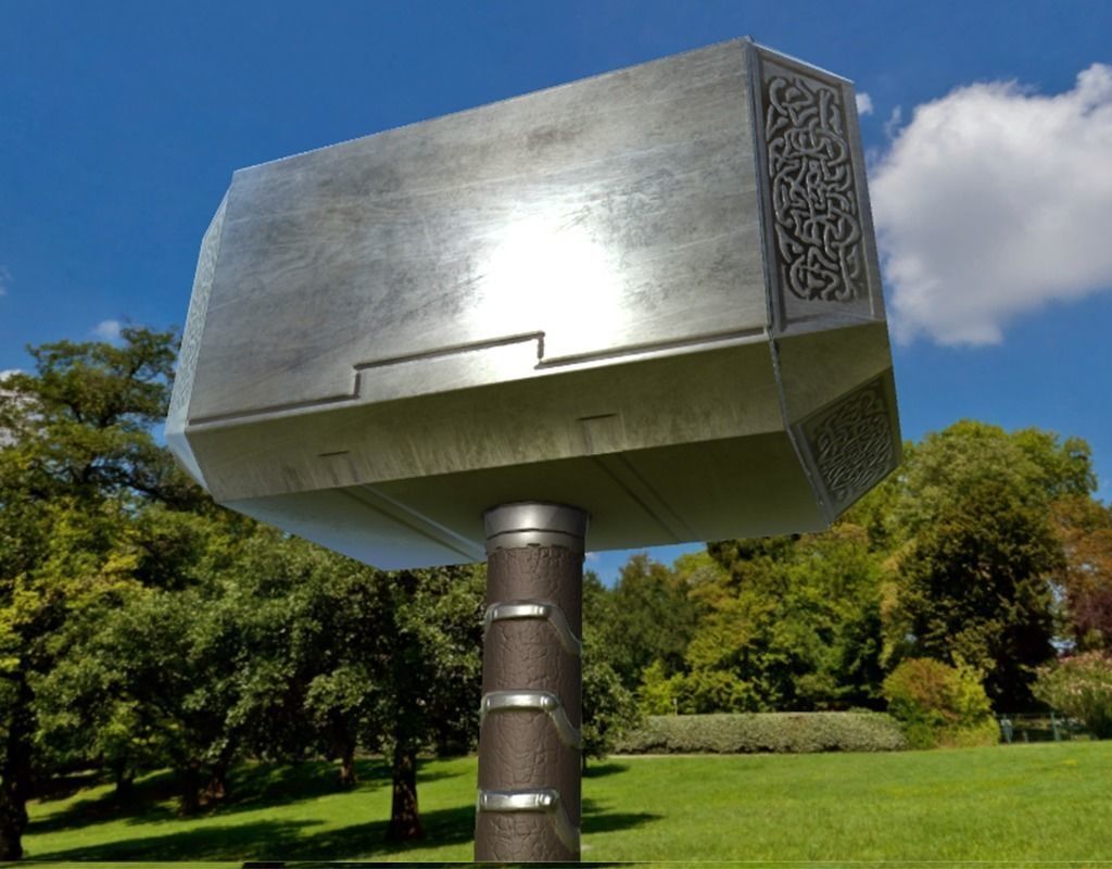 MJOLNIR  hammer Free low-poly 3D model_1