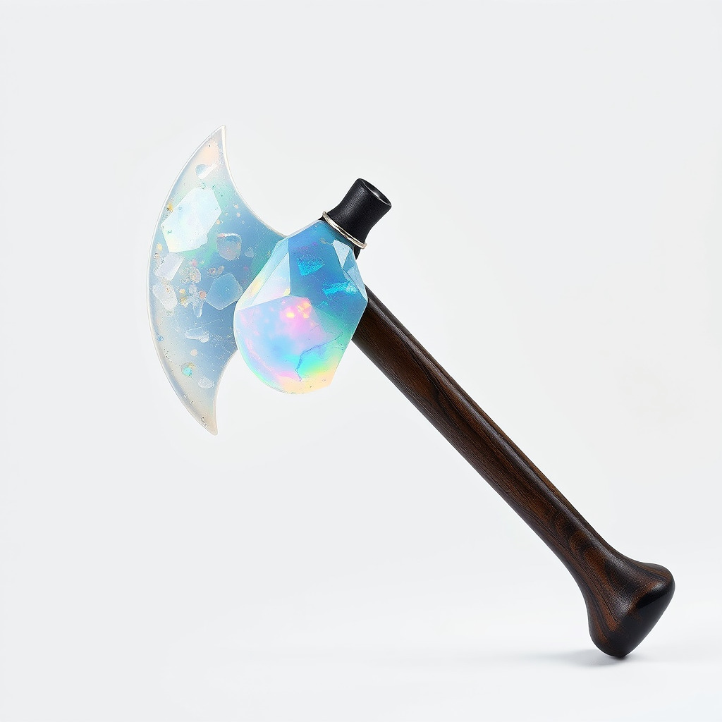 Opalescent Fantasy Axe Model Pack Low-poly 3D model_2