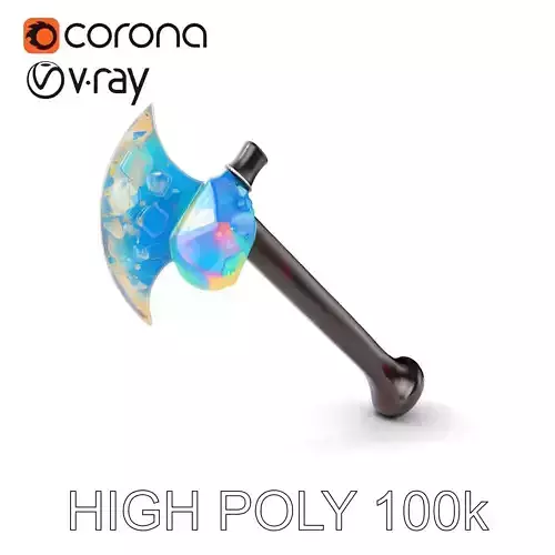 Opalescent Fantasy Axe Model Pack