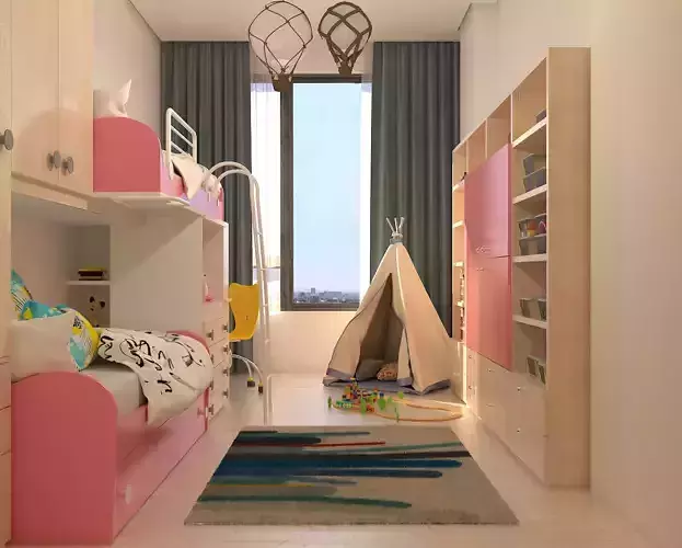Modern Kids Room Scene 