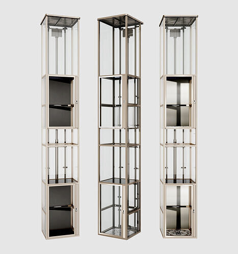 Glass Elevato Low-poly 3D model