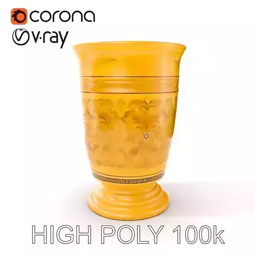 Ornate Gold Chalice Model Pack for D Rendering Low-poly 3D model