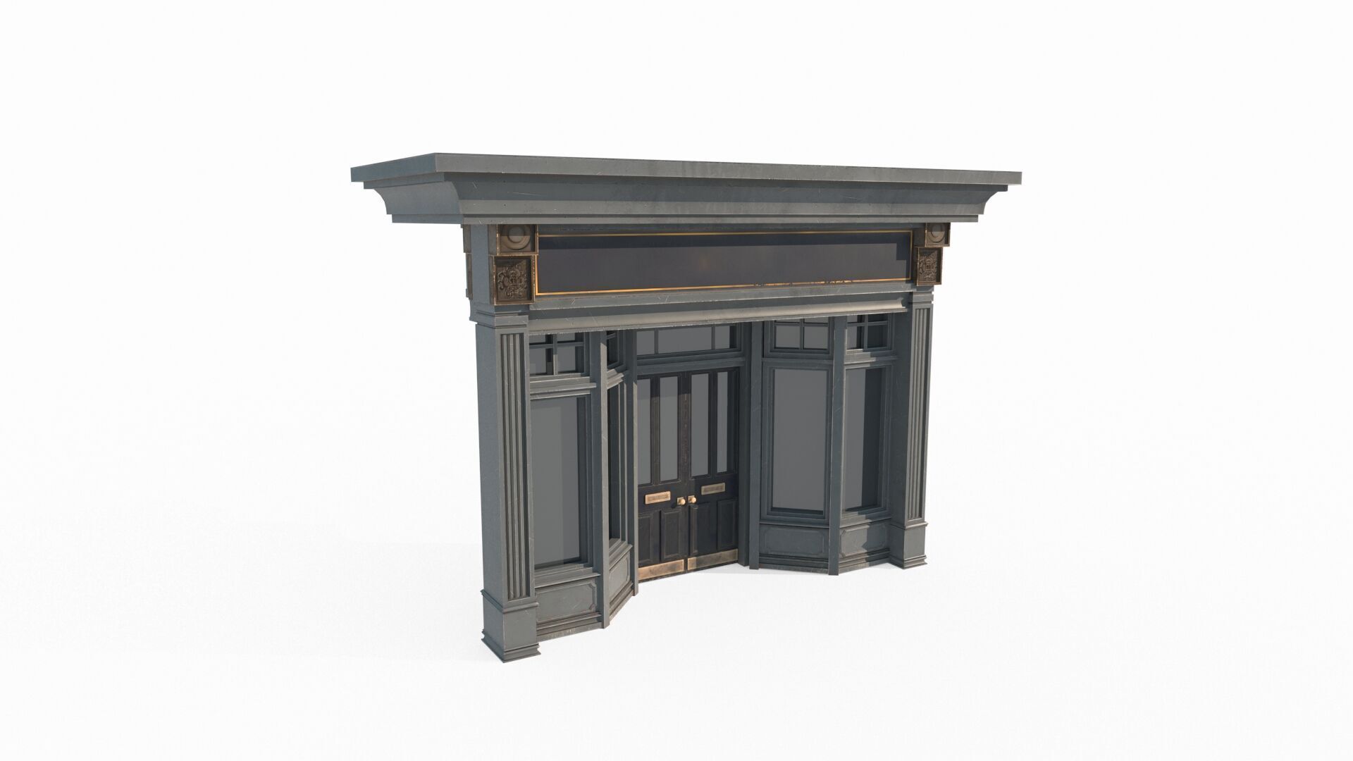 Classical architectural facade 3D model_3