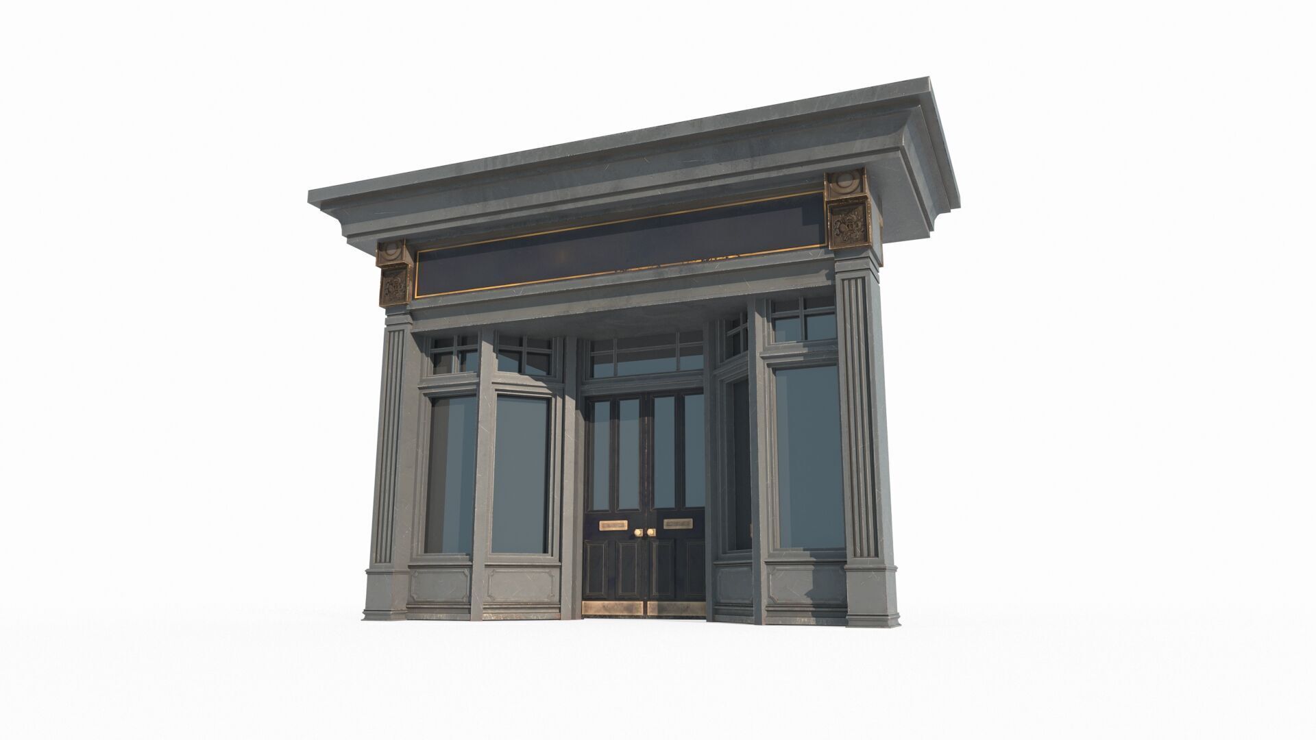 Classical architectural facade 3D model_1