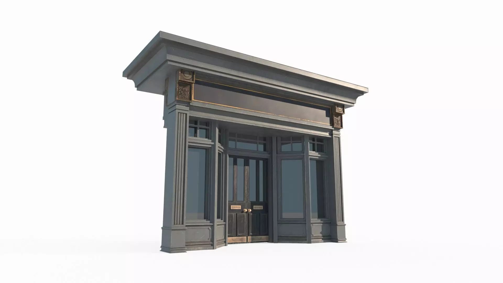 Classical architectural facade 3D model_0
