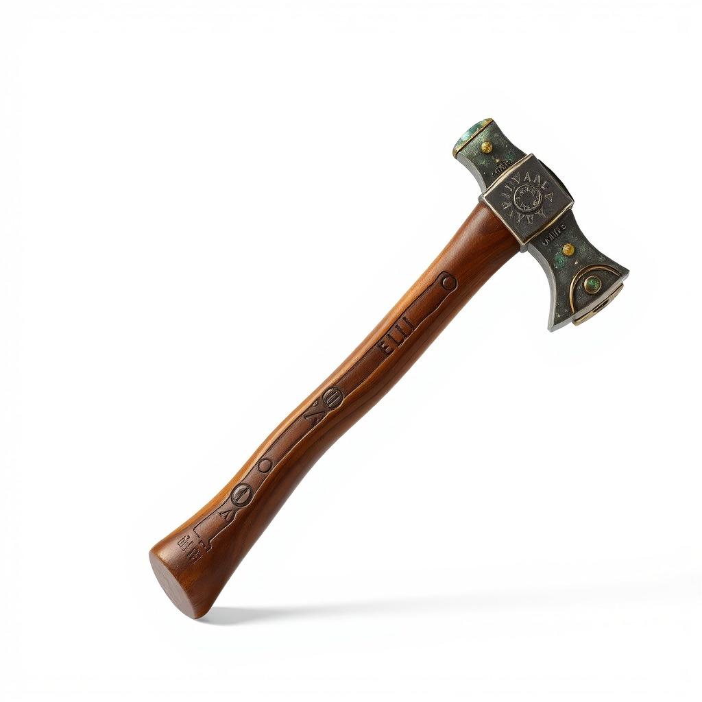 Nordic Battle Axe D Model Pack Low-poly 3D model_3