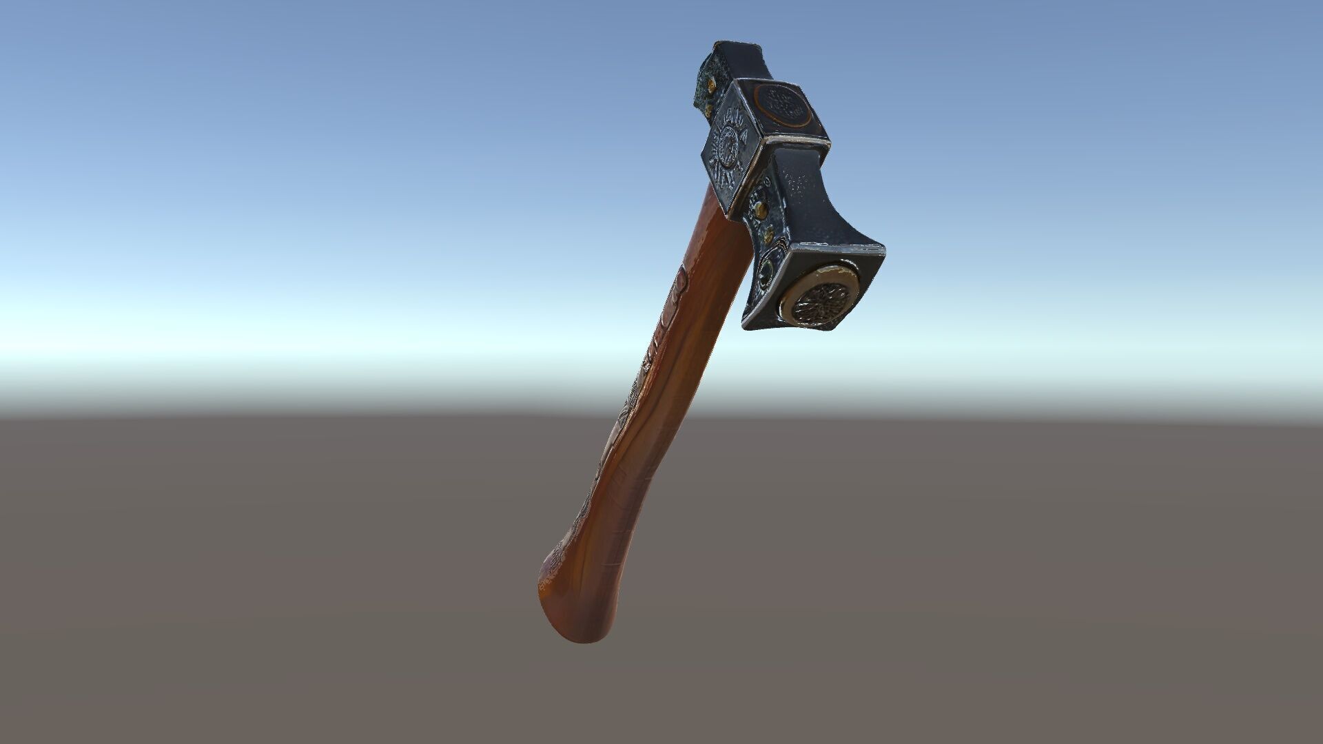 Nordic Battle Axe D Model Pack Low-poly 3D model_6