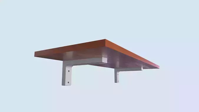 Wooden Shelf with Walnut Oak Cherry 4K PBR Textures Game-Ready