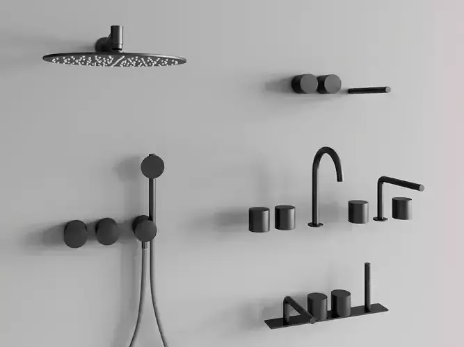 Matte Black Shower Faucet Series