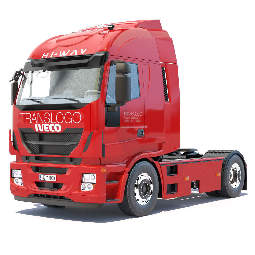 IVECO Hi-Way with Silo Trailer 3D model_5