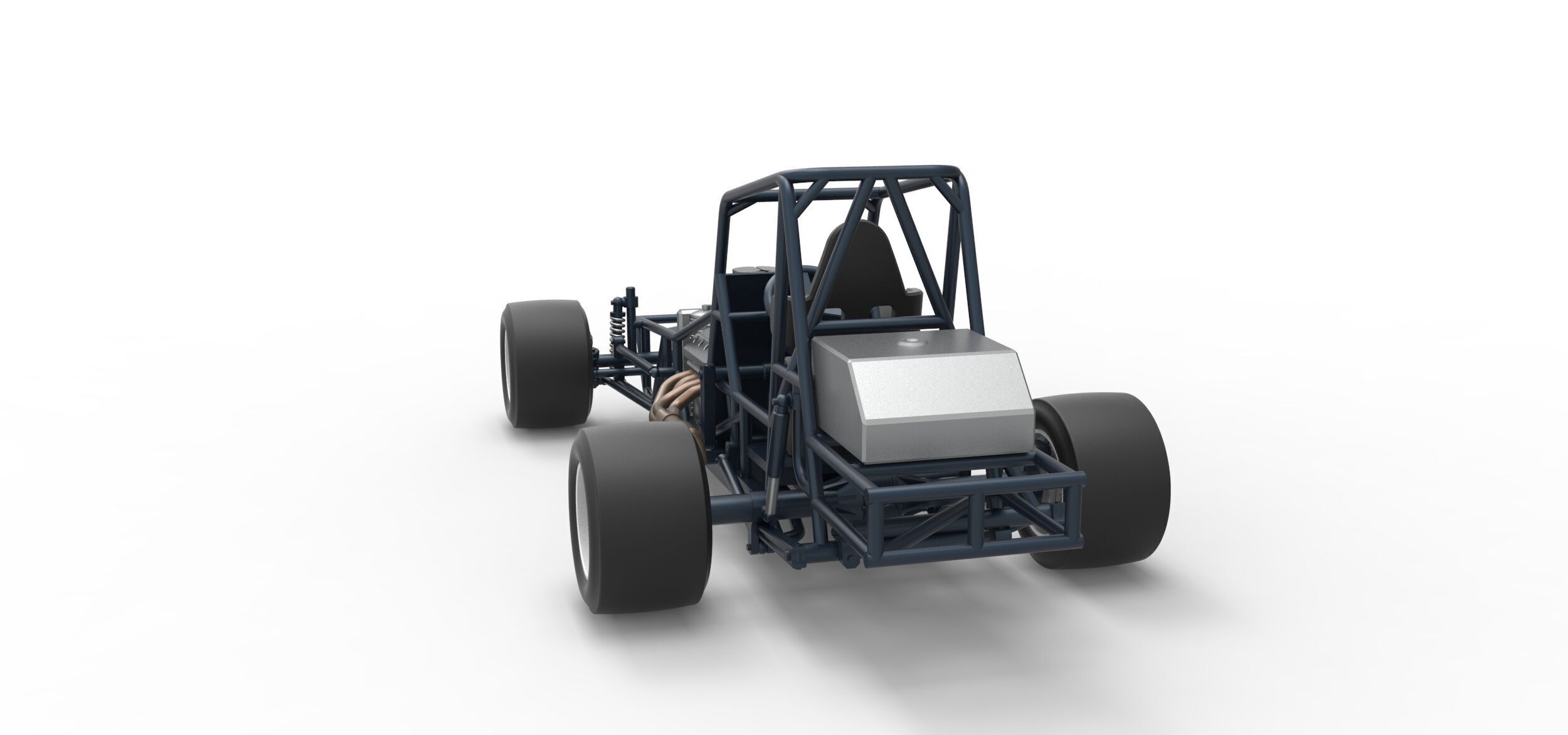 Vintage Asphalt Modified stock car Base V3 Scale 1 to 25 3D print model_13