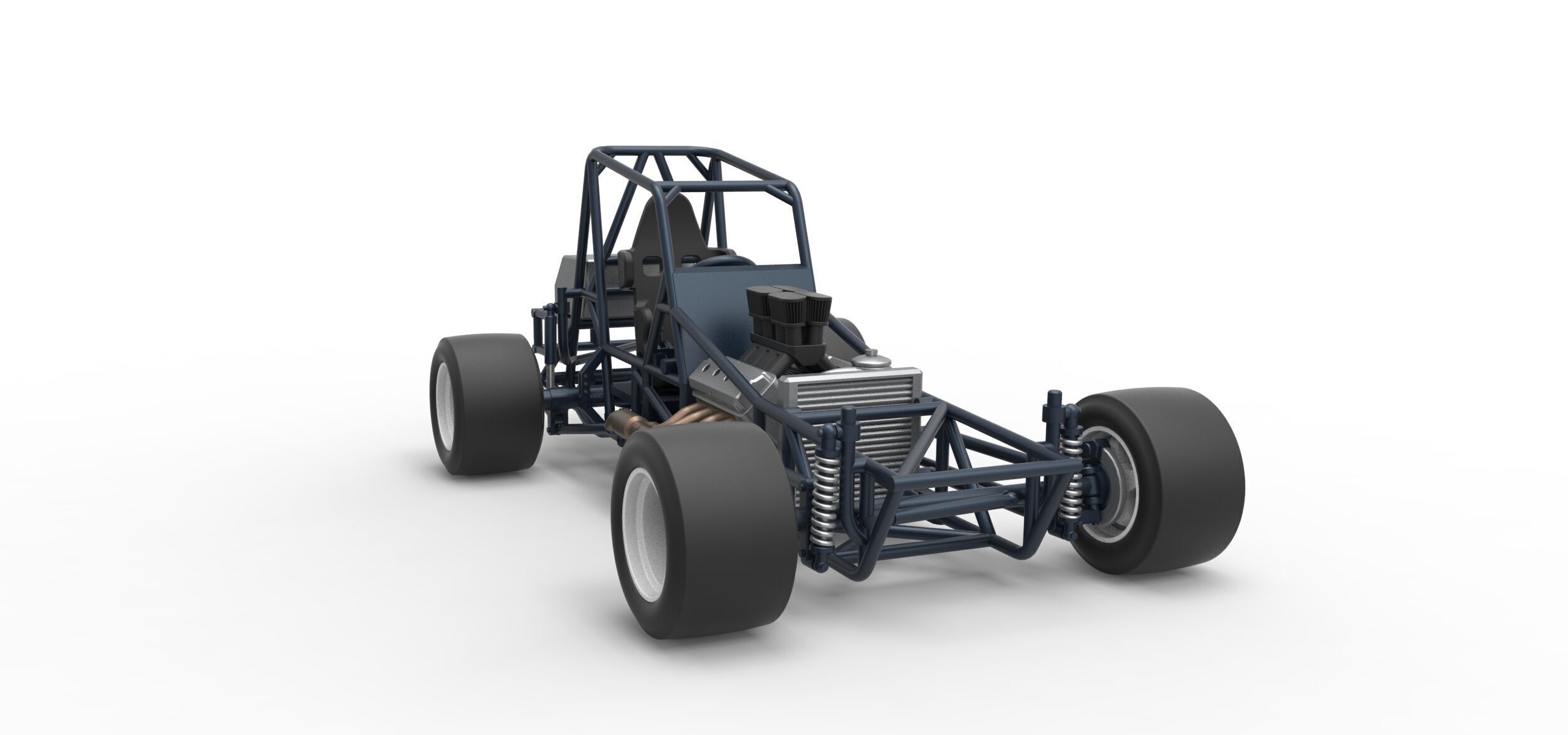 Vintage Asphalt Modified stock car Base V3 Scale 1 to 25 3D print model_22