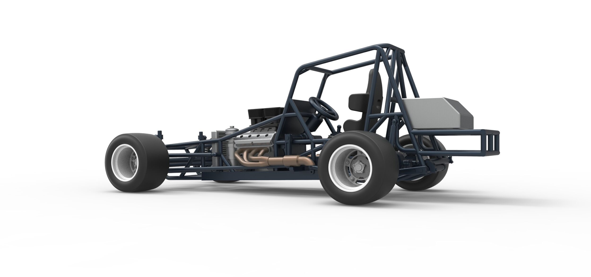 Vintage Asphalt Modified stock car Base V3 Scale 1 to 25 3D print model_12