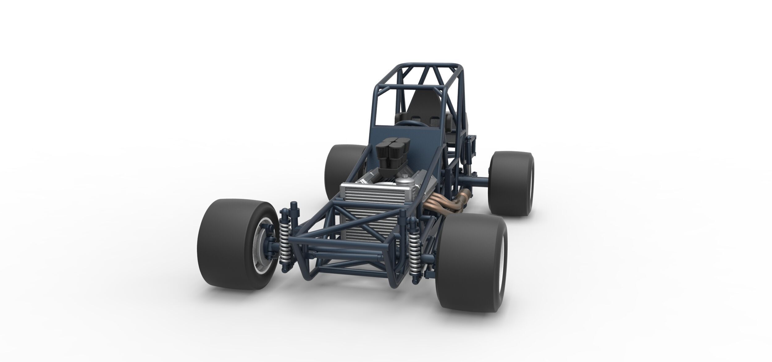 Vintage Asphalt Modified stock car Base V3 Scale 1 to 25 3D print model_4