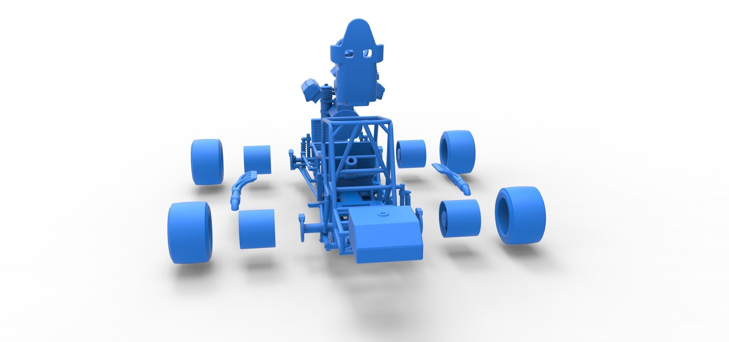 Vintage Asphalt Modified stock car Base V3 Scale 1 to 25 3D print model_50