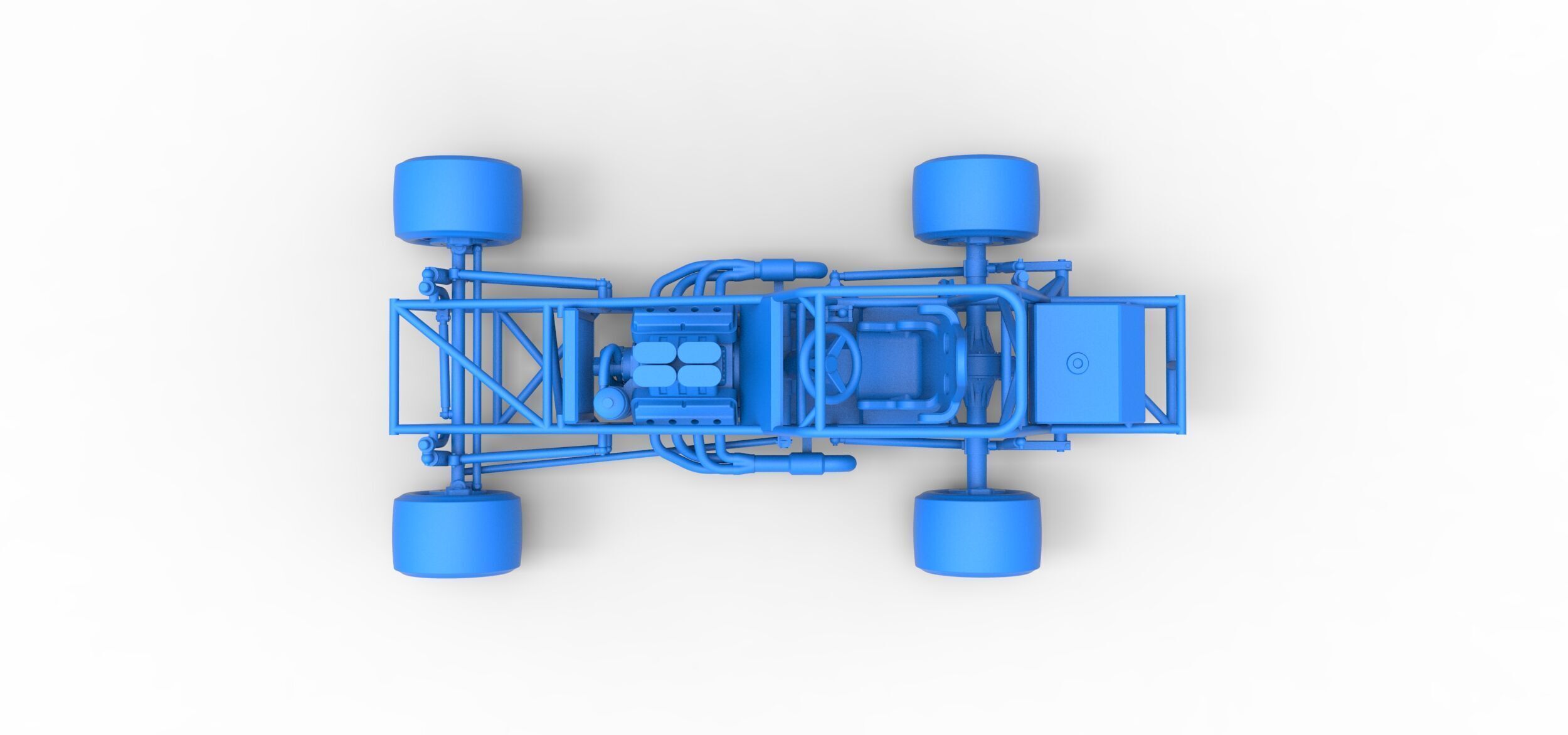 Vintage Asphalt Modified stock car Base V3 Scale 1 to 25 3D print model_33