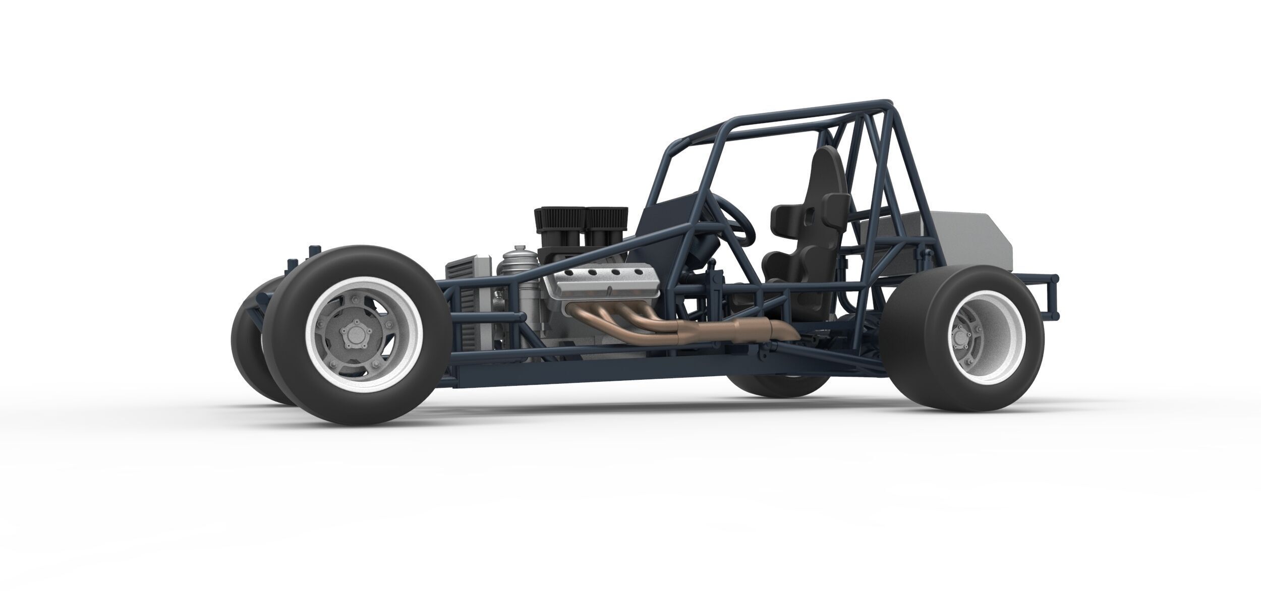 Vintage Asphalt Modified stock car Base V3 Scale 1 to 25 3D print model_1