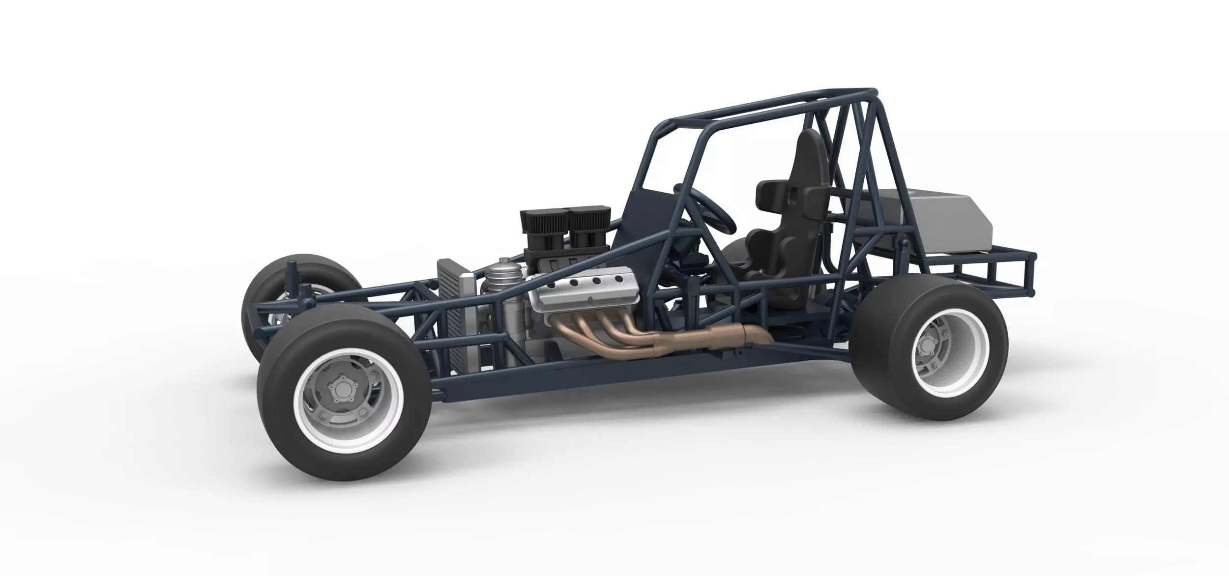 Vintage Asphalt Modified stock car Base V3 Scale 1 to 25 3D print model_0