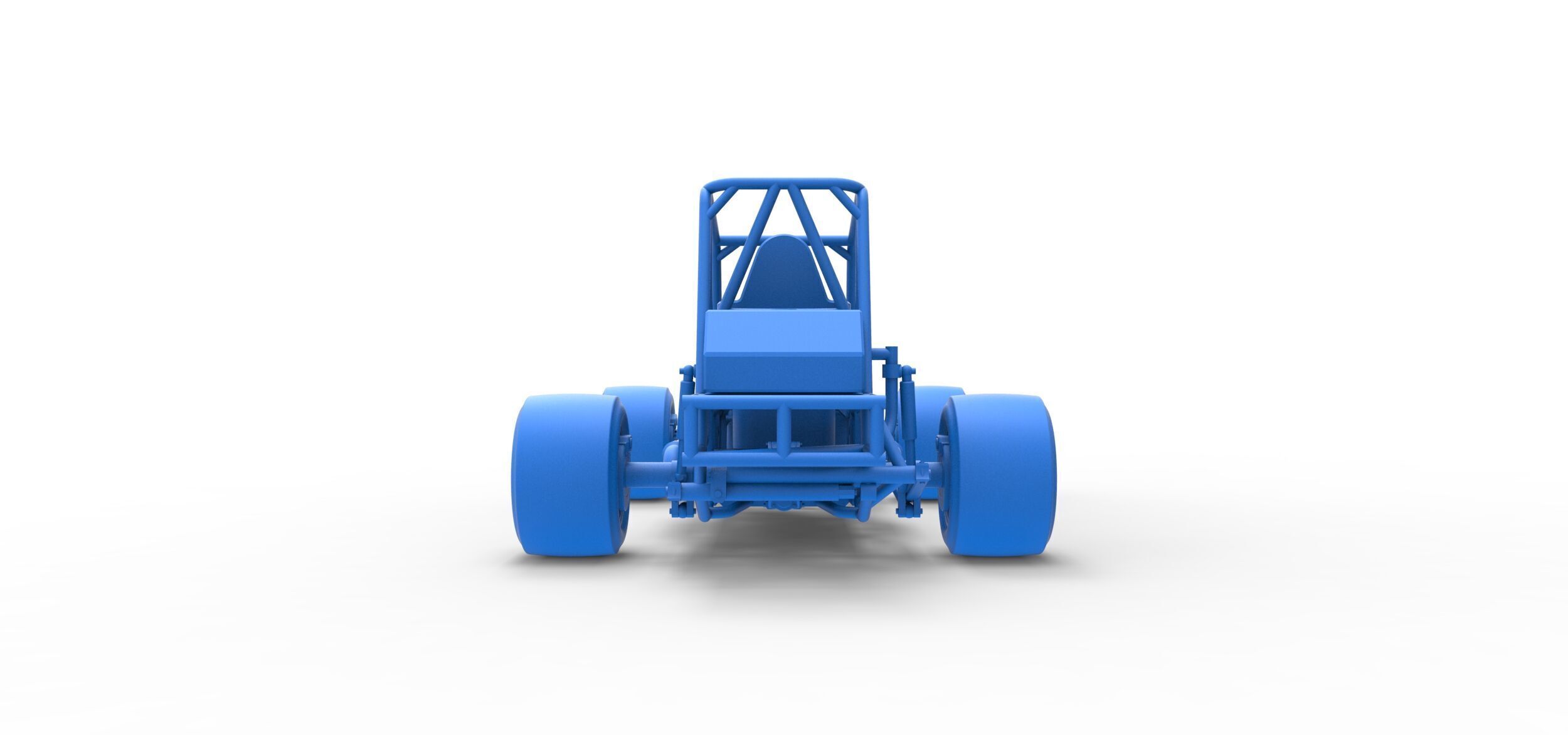 Vintage Asphalt Modified stock car Base V3 Scale 1 to 25 3D print model_36