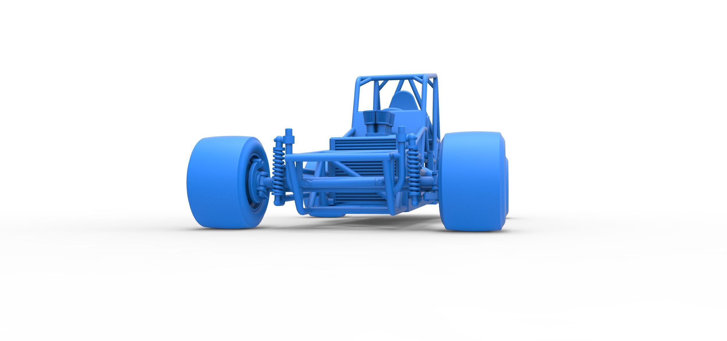 Vintage Asphalt Modified stock car Base V3 Scale 1 to 25 3D print model_28