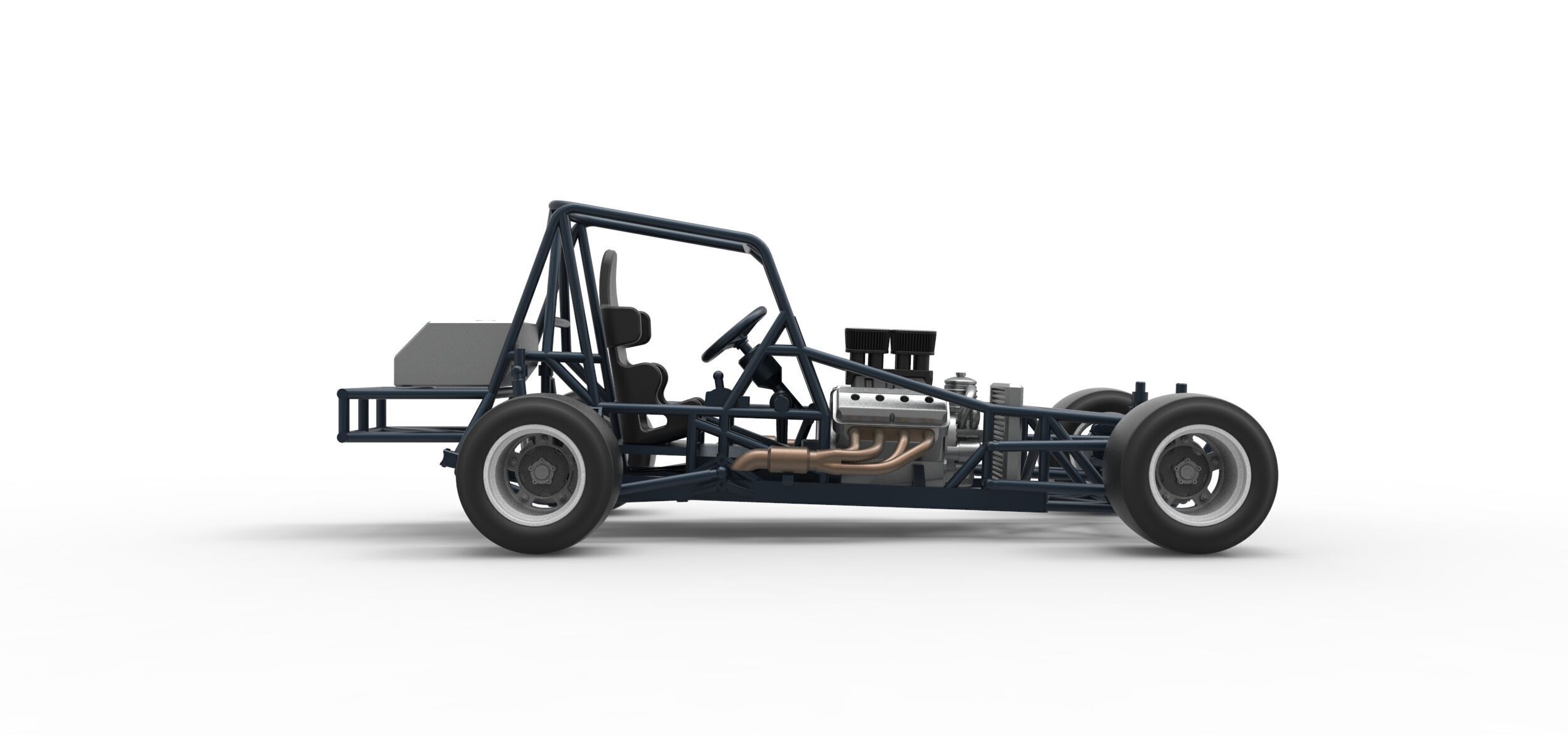 Vintage Asphalt Modified stock car Base V3 Scale 1 to 25 3D print model_19