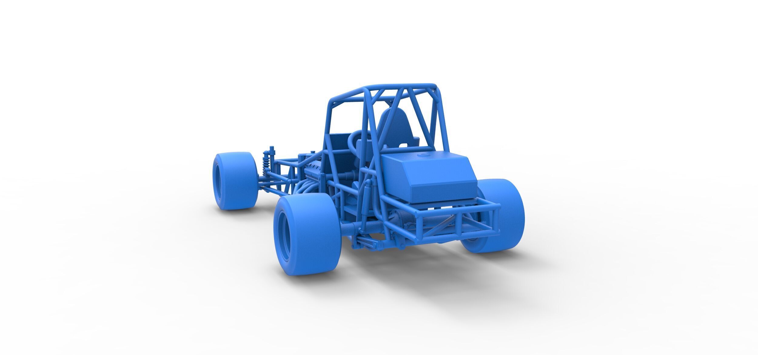 Vintage Asphalt Modified stock car Base V3 Scale 1 to 25 3D print model_35