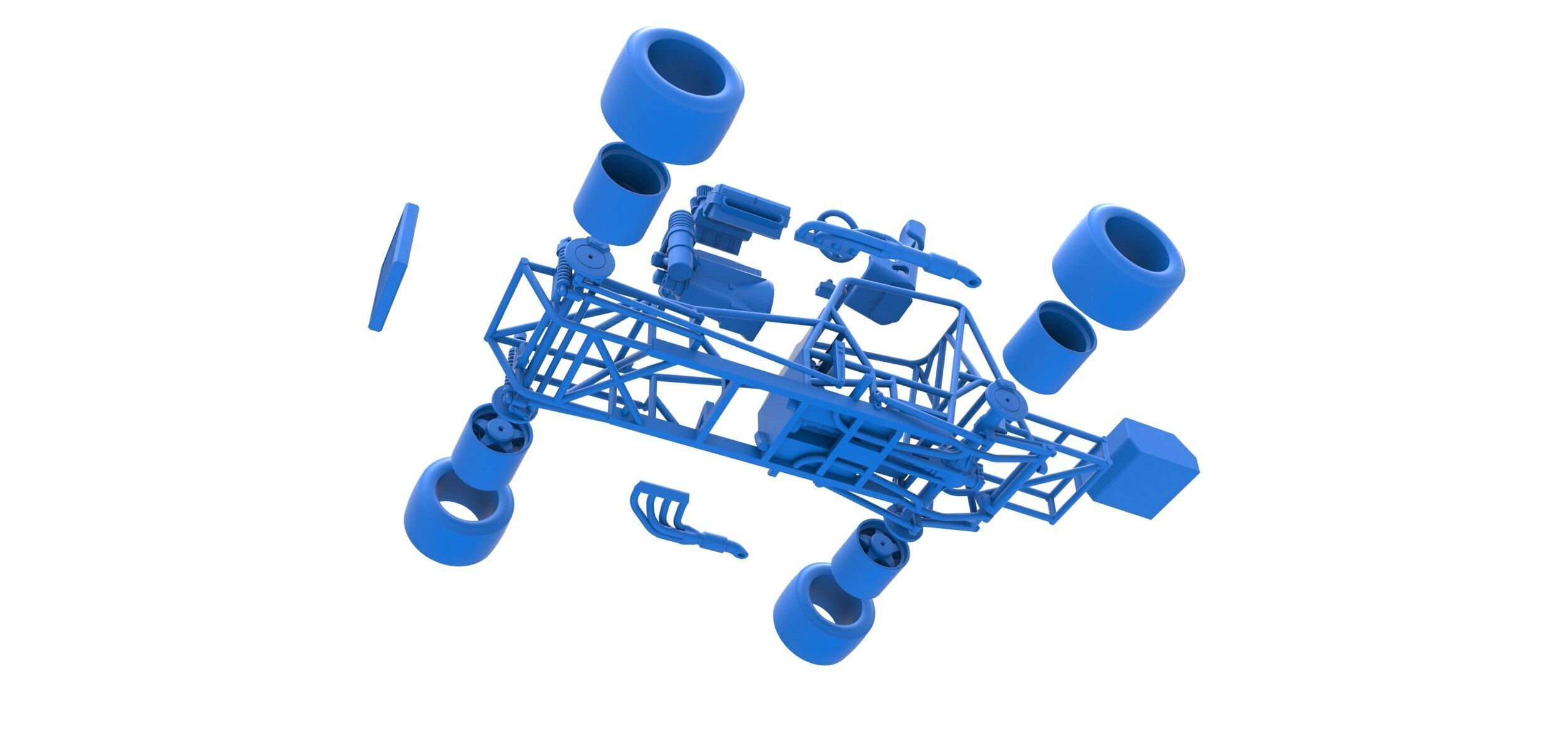 Vintage Asphalt Modified stock car Base V3 Scale 1 to 25 3D print model_45