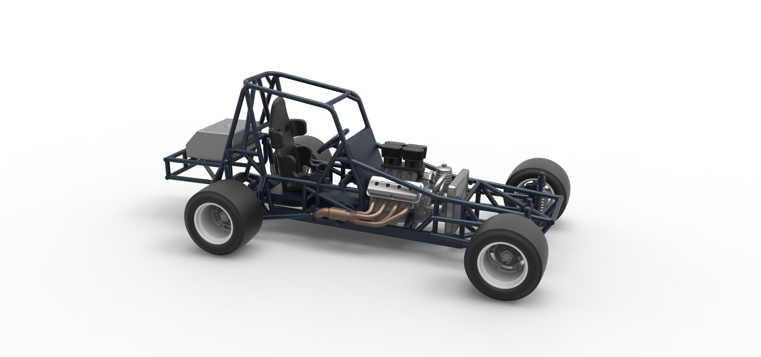 Vintage Asphalt Modified stock car Base V3 Scale 1 to 25 3D print model_21