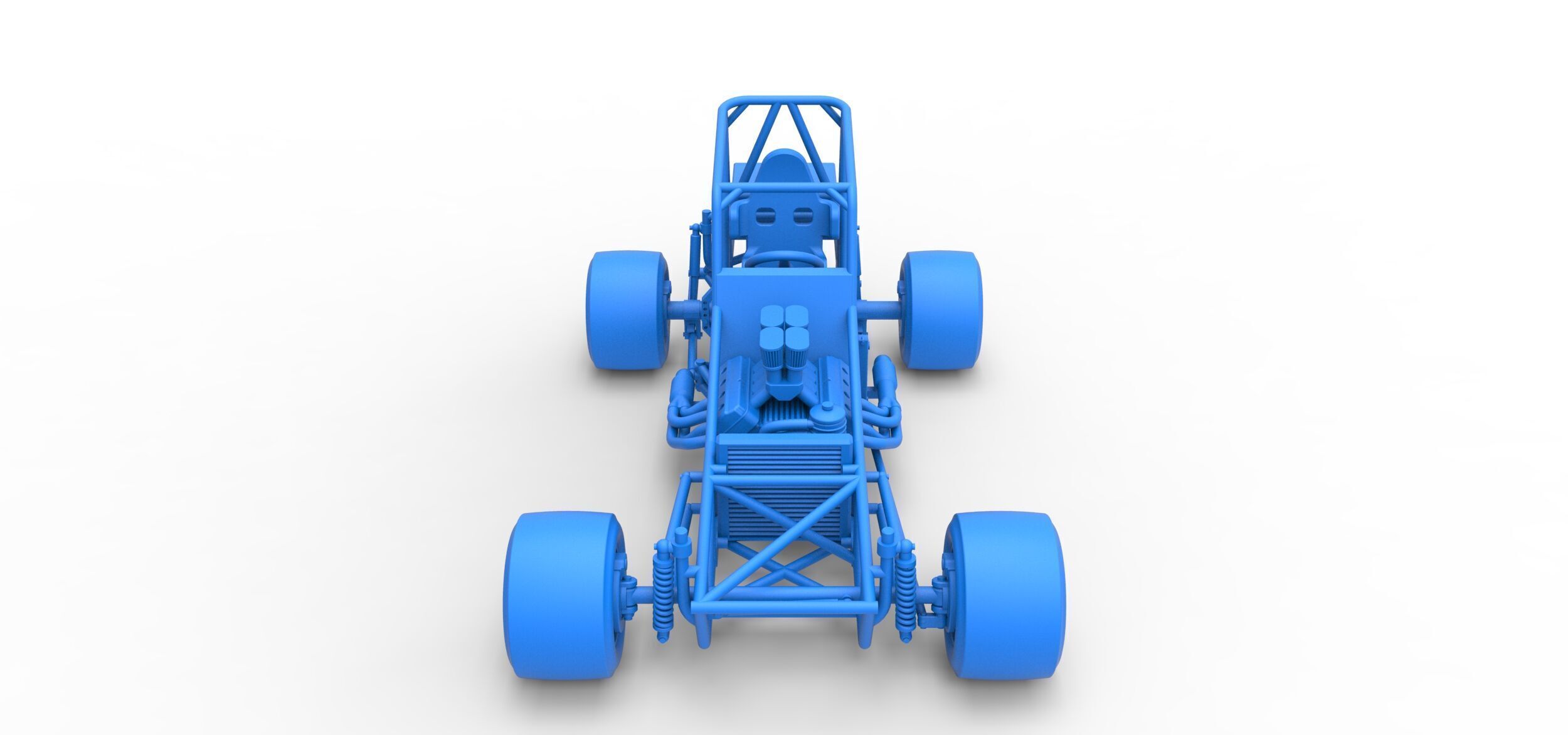 Vintage Asphalt Modified stock car Base V3 Scale 1 to 25 3D print model_30