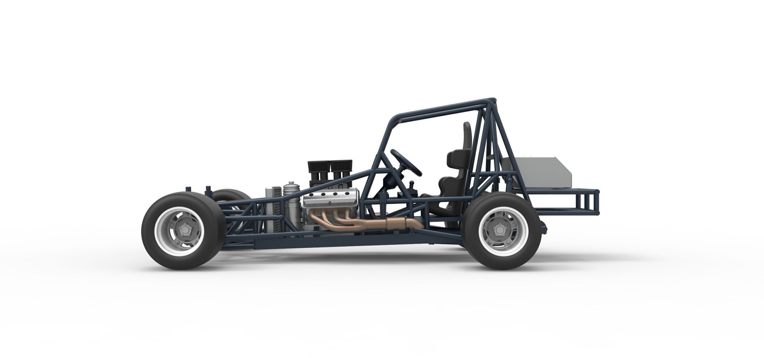 Vintage Asphalt Modified stock car Base V3 Scale 1 to 25 3D print model_8