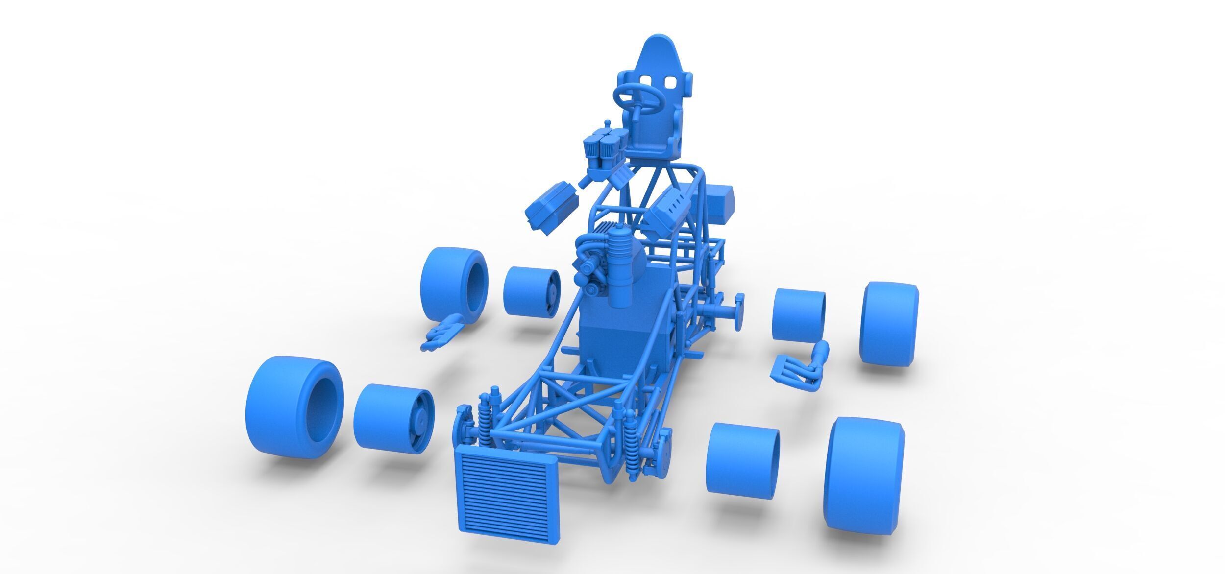 Vintage Asphalt Modified stock car Base V3 Scale 1 to 25 3D print model_46