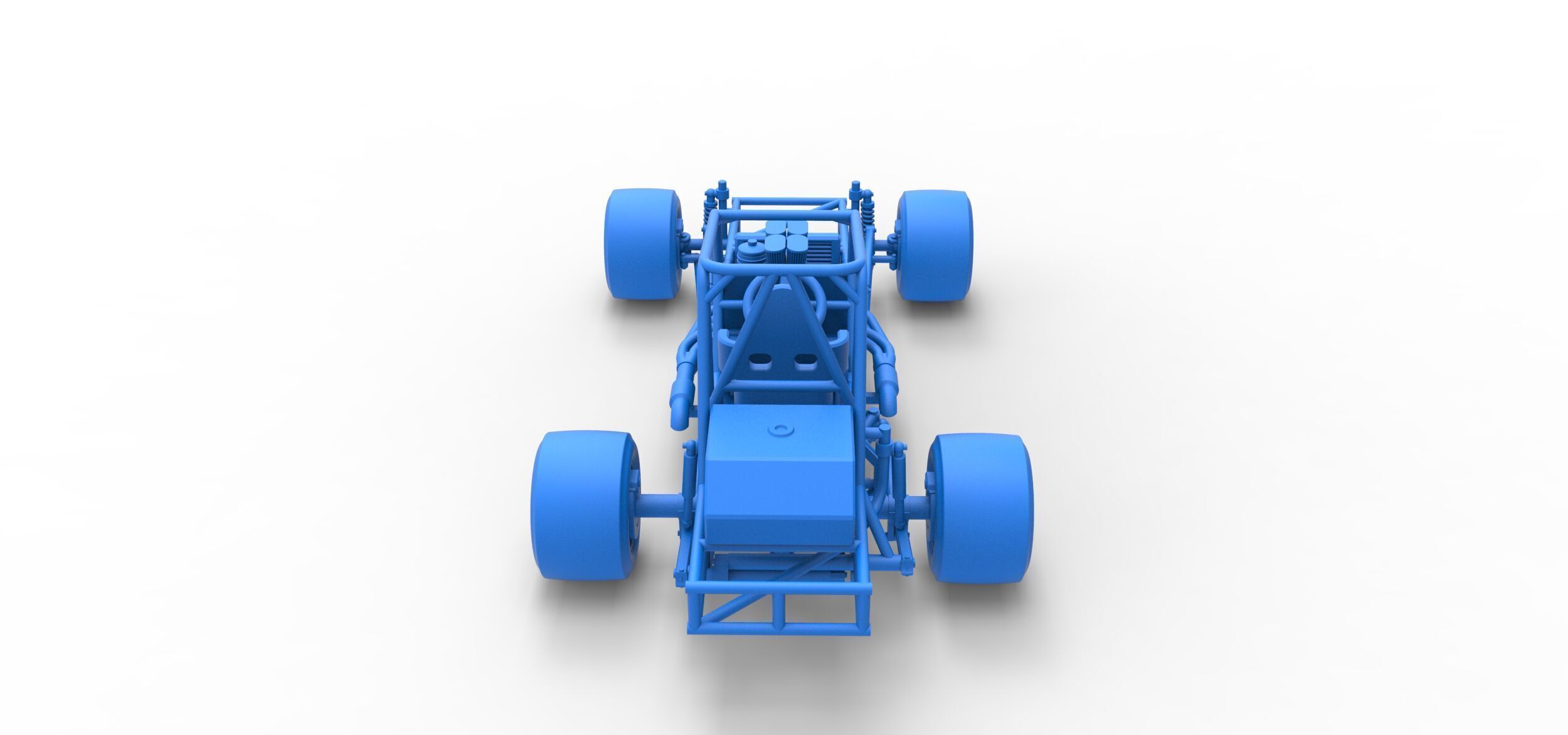 Vintage Asphalt Modified stock car Base V3 Scale 1 to 25 3D print model_37