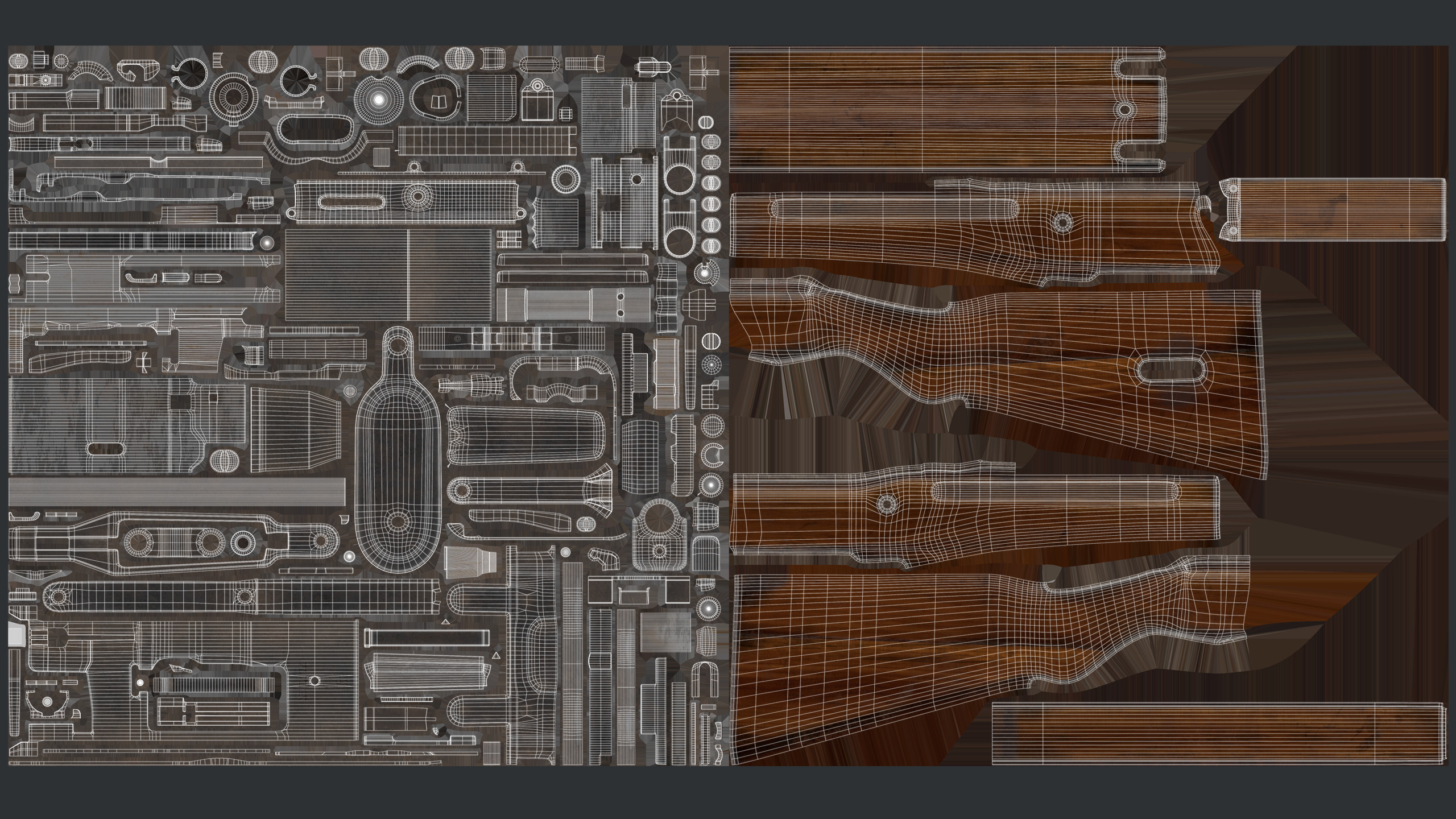 Arisaka Type99 Bolt-action Rifle Low-poly 3D model_16