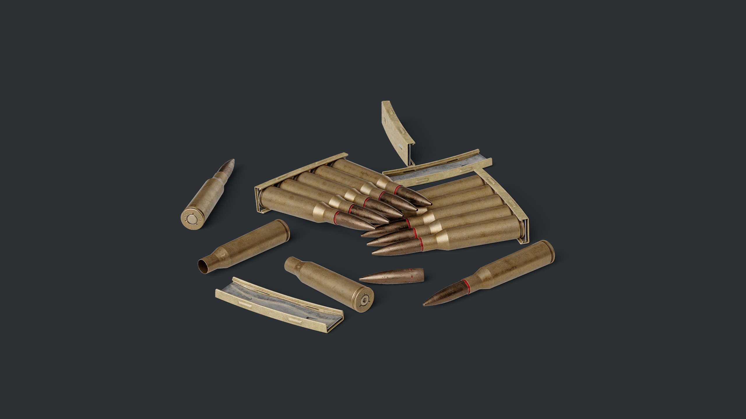 Arisaka Type99 Bolt-action Rifle Low-poly 3D model_15