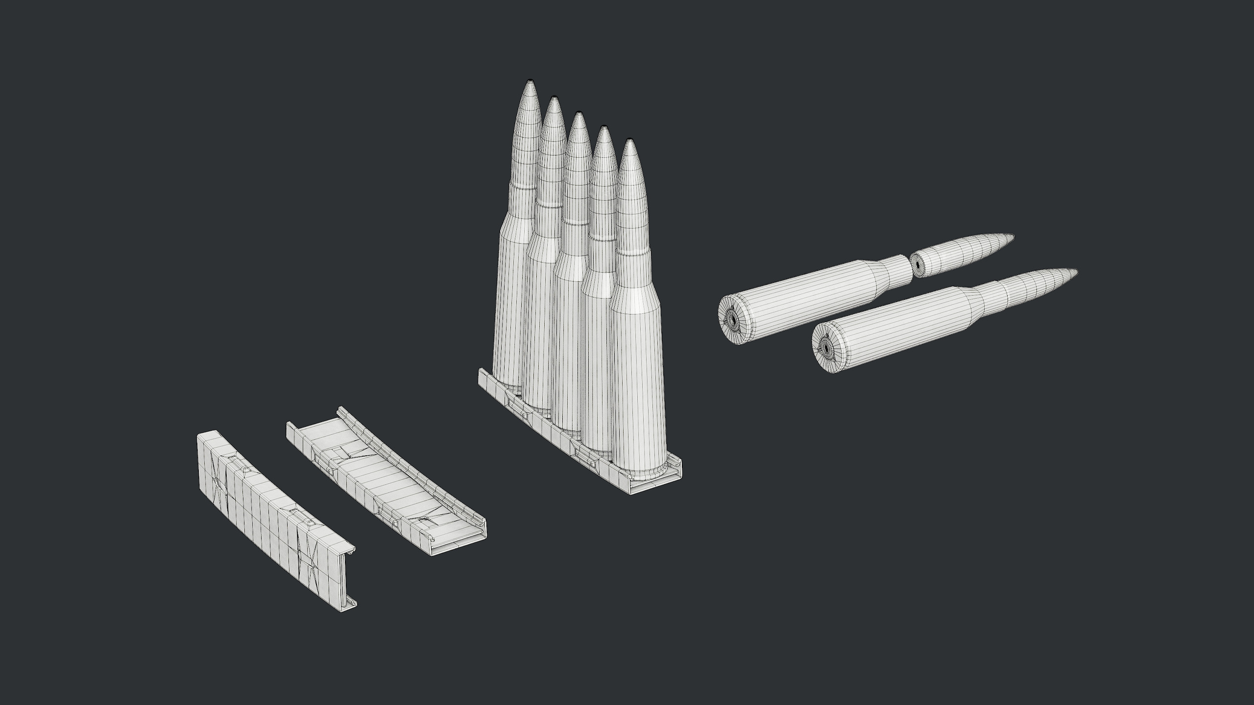 Arisaka Type99 Bolt-action Rifle Low-poly 3D model_21