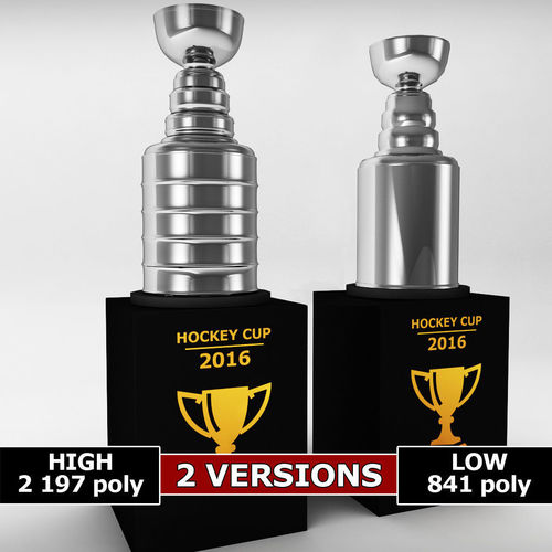 Hockey stanley cup trophy low poly Low-poly 3D model