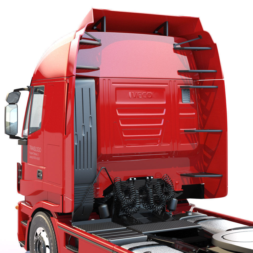 IVECO Hi-Way with Tipping Silo 3D model_17