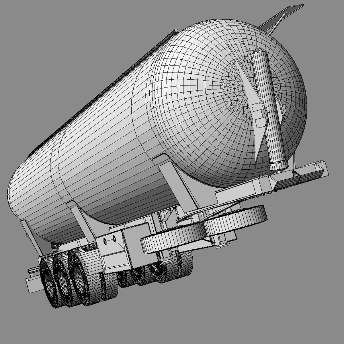 IVECO Hi-Way with Tipping Silo 3D model_7