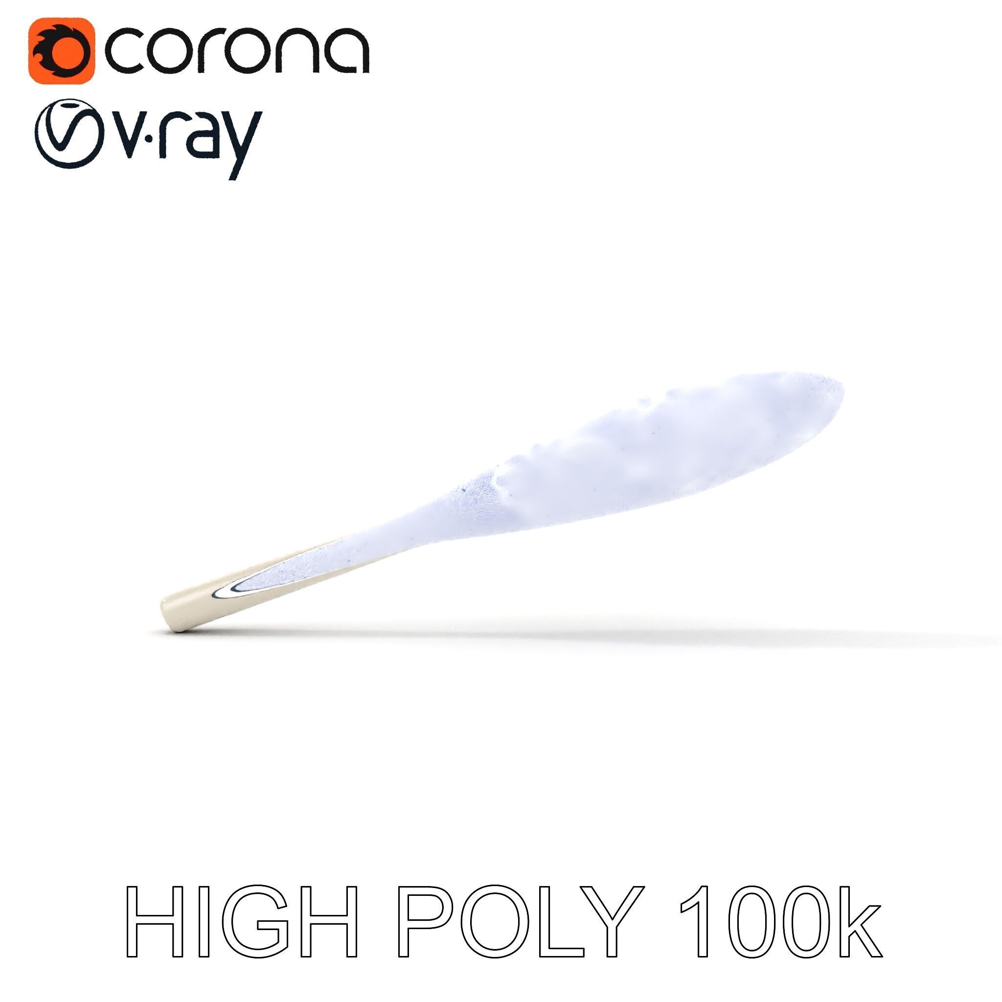 Decorative Floral Spoon D Model Pack Low-poly 3D model_19