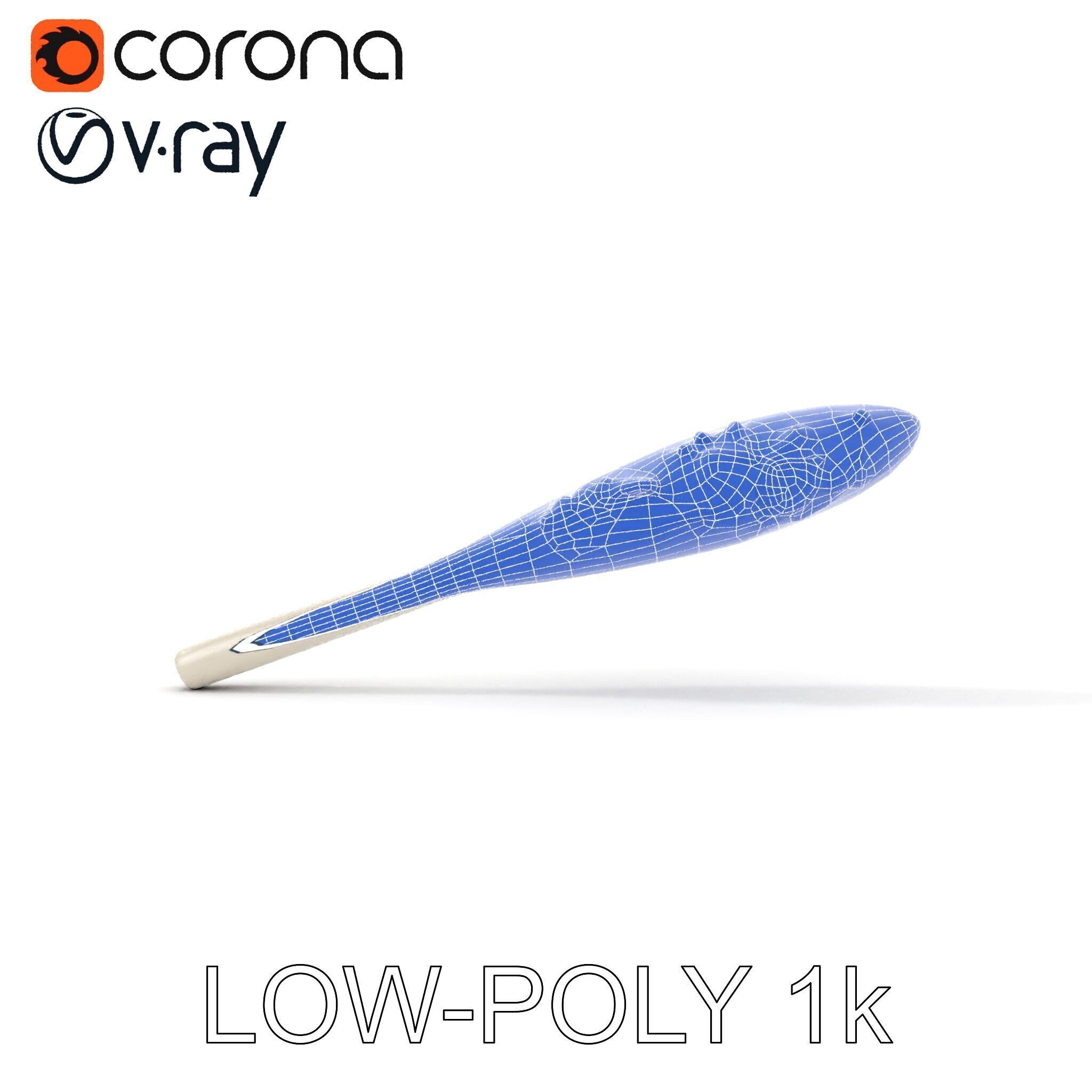 Decorative Floral Spoon D Model Pack Low-poly 3D model_29