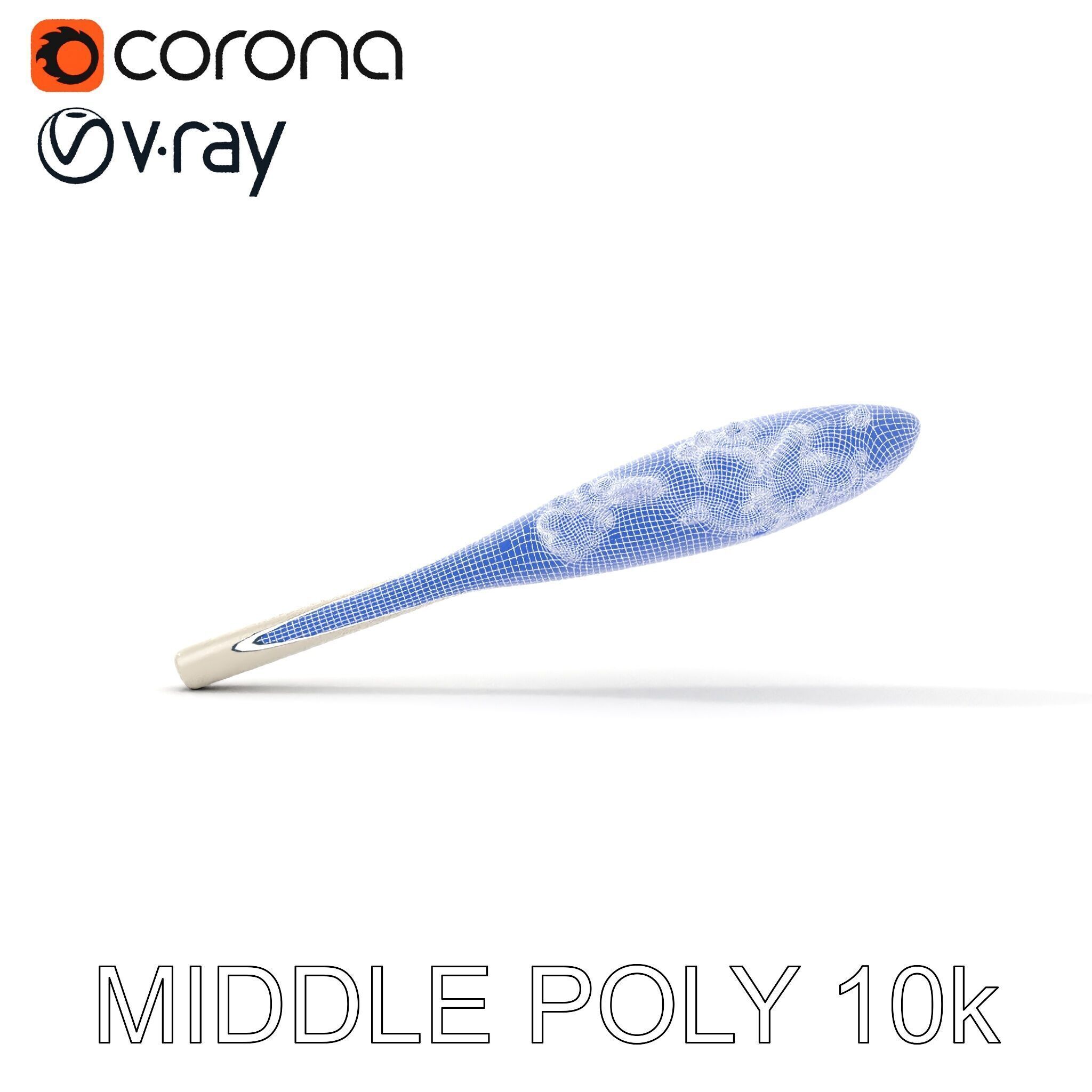 Decorative Floral Spoon D Model Pack Low-poly 3D model_31
