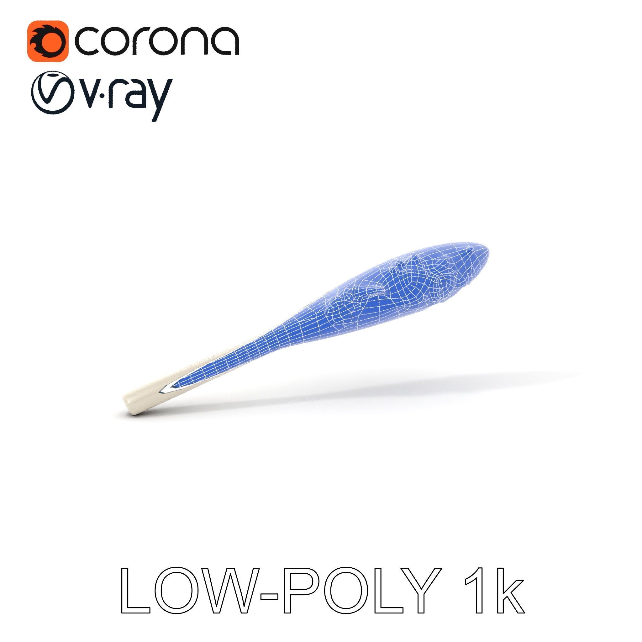 Decorative Floral Spoon D Model Pack Low-poly 3D model_24