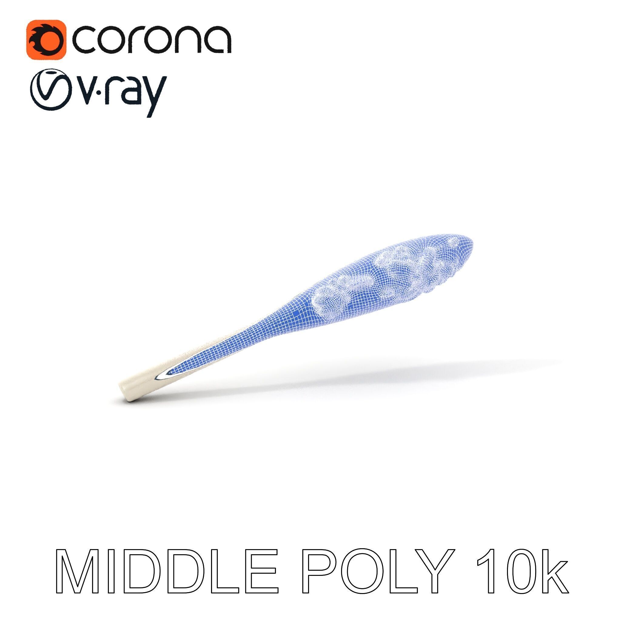 Decorative Floral Spoon D Model Pack Low-poly 3D model_28