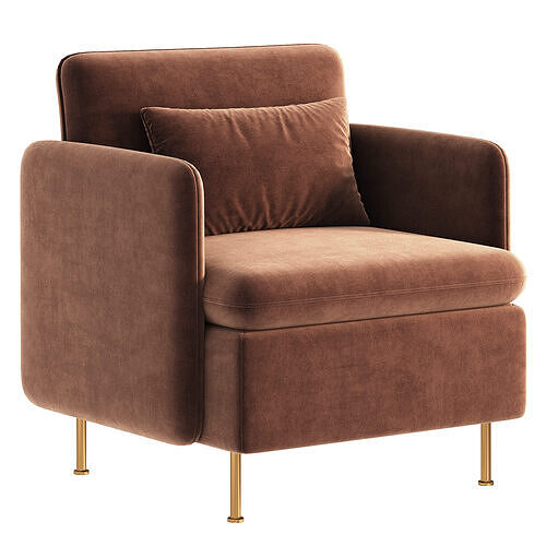 Upholstered Cozy Comfy Armchair 3D model
