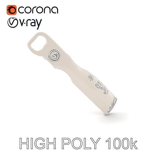 Decorative Bottle Opener D Model Pack Low-poly 3D model