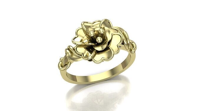 Rings flowers FL47327 3D print model
