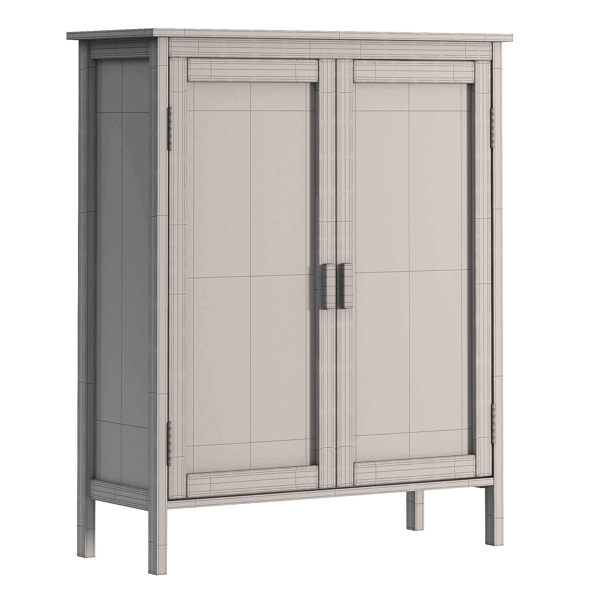 Low display cabinet Alvina 3D model_1
